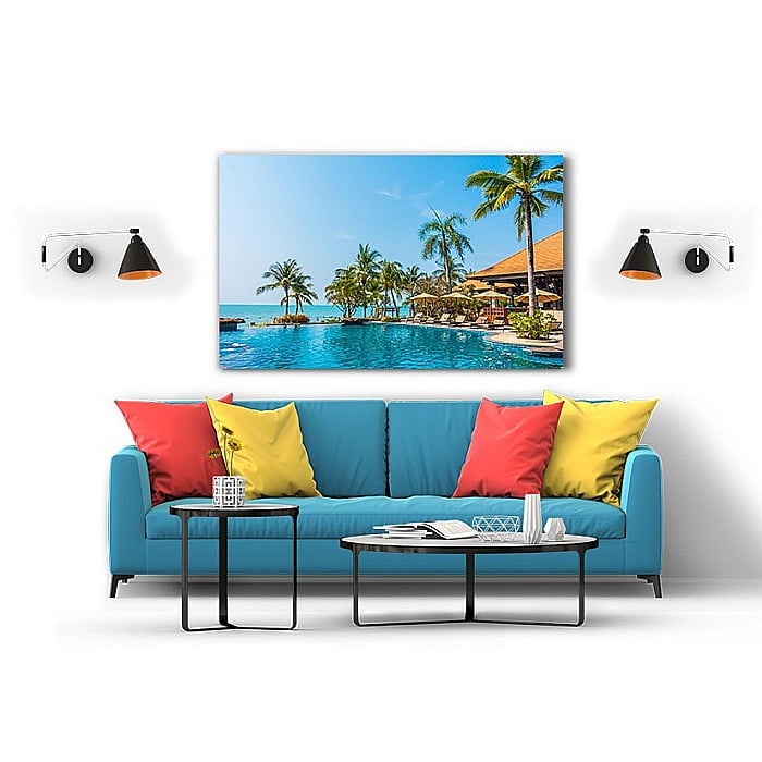 Tablou canvas resort tropical piscina [2]