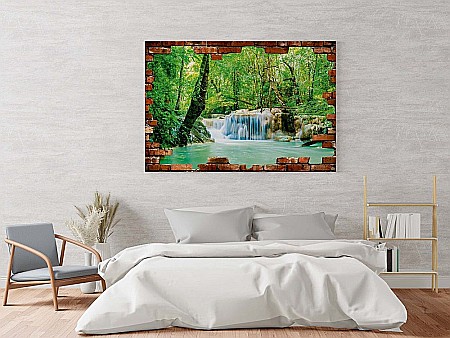 Sticker perete 3D cascada jungla thailanda [1]