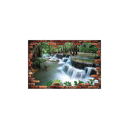 Stickere perete 3d - Sticker perete 3D cascada, provincia kanchanaburi, thailana