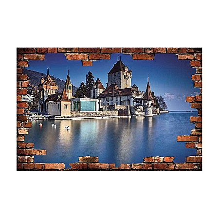 Stickere perete 3d - Sticker perete 3D castelul Oberhofen