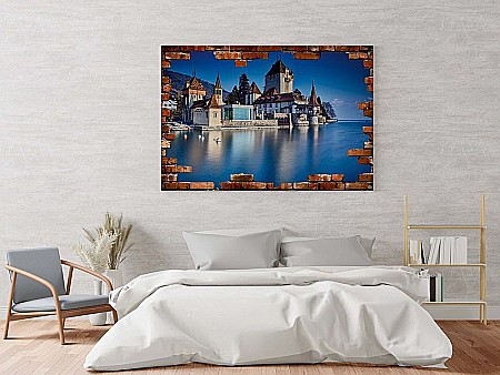 Sticker perete 3D castelul Oberhofen [1]