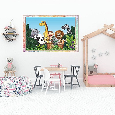 Sticker perete copii animalute jungla [1]