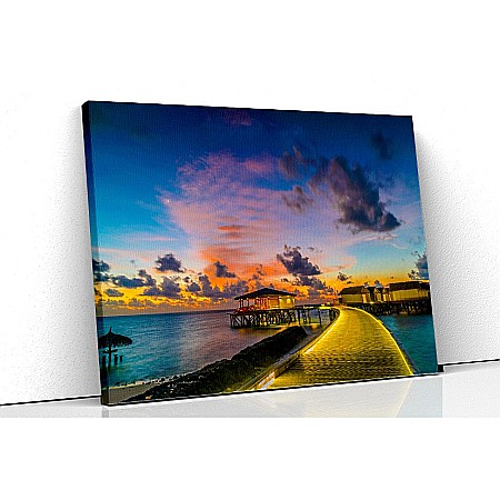 Tablouri canvas peisaje - Tablou canvas apus in Maldive