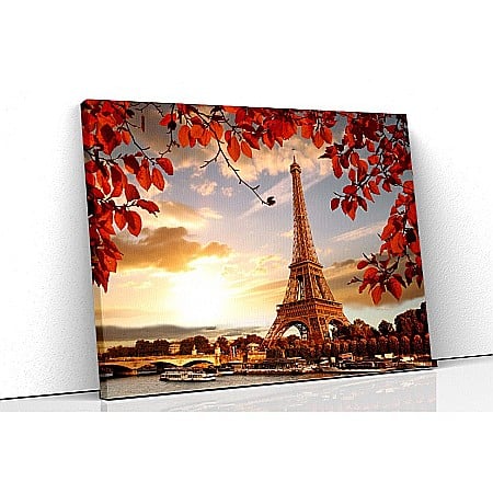 Tablou canvas orase - Tablou canvas  autumn Eiffel Tower