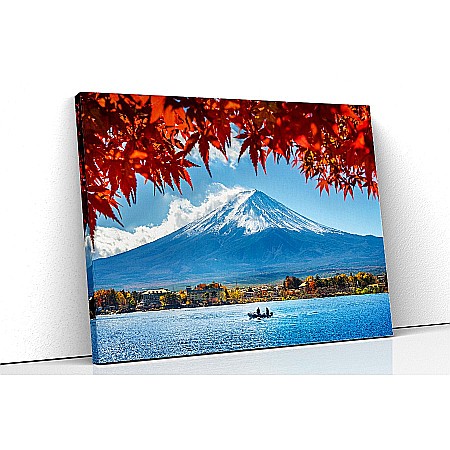 Tablouri canvas peisaje - Tablou canvas autumn season mountain fuji