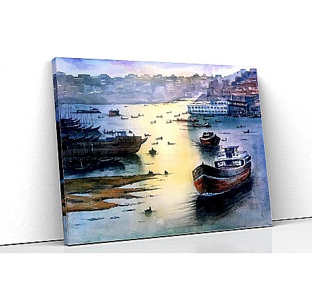 Tablouri canvas peisaje - Tablou canvas barci pe canal