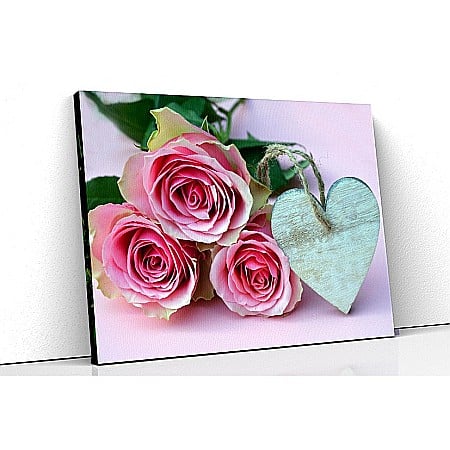 Tablouri canvas florale - Tablou canvas buchet trandafiri cu mesaj