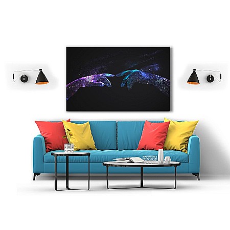 Tablou canvas colorful dust hands [1]