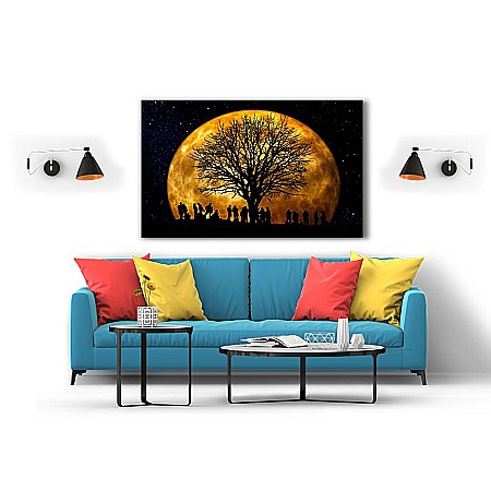 Tablou canvas copac in lumina lunii aramii [1]