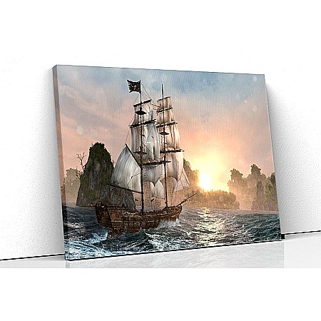 Tablouri canvas peisaje - Tablou canvas corabie pe mare