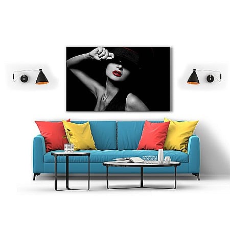 Tablou canvas doamna cu palarie [1]