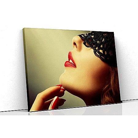 Tablouri canvas sexy - Tablou canvas doamna cu ruj rosu