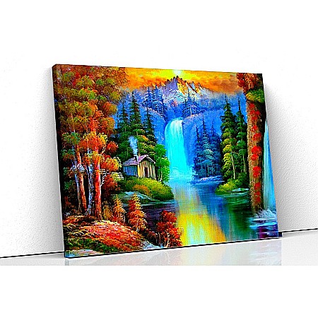 Tablouri canvas picturi - Tablou canvas fantezie casuta din padure