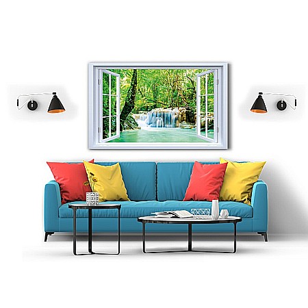 Tablou canvas fereastra cascada Erawan [1]