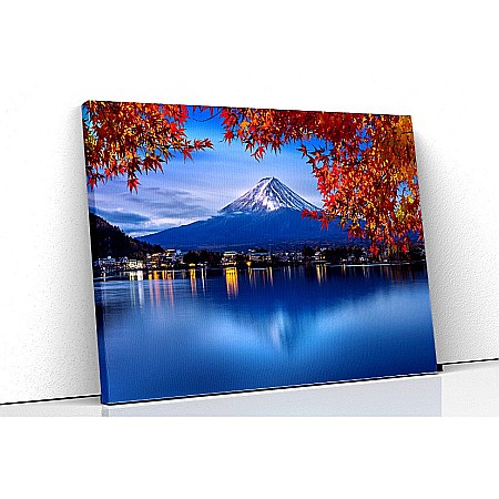 Tablouri canvas asia - Tablou canvas muntele fuji lacul kawaguchiko toamna