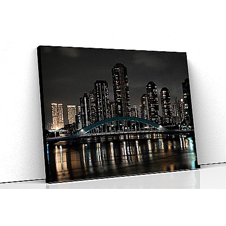 Tablou canvas orase - Tablou canvas oras sclipiri in noapte