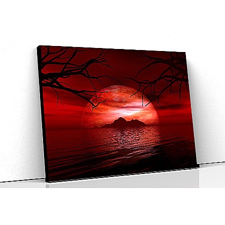 Tablouri canvas peisaje - Tablou canvas orizont rosu