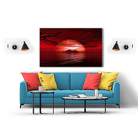Tablou canvas orizont rosu [1]