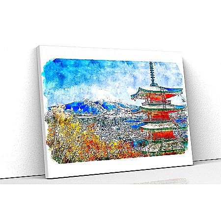 Tablouri canvas asia - Tablou canvas painting temple