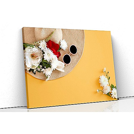 Tablouri canvas motivationale - Tablou canvas palarie pe nisip