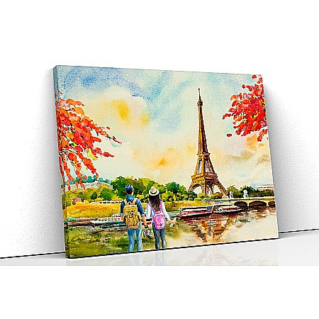 Tablou canvas orase - Tablou canvas Paris landscape eiffel tower