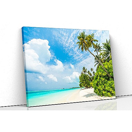 Tablouri canvas peisaje - Tablou canvas plaja pe insula maldive