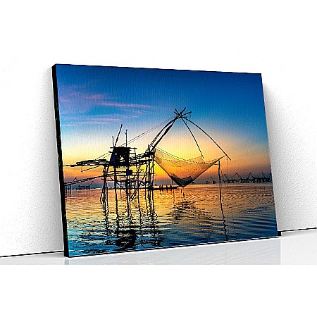 Tablouri canvas peisaje - Tablou canvas plase pescaresti la rasarit