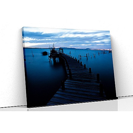 Tablouri canvas peisaje - Tablou canvas ponton at night