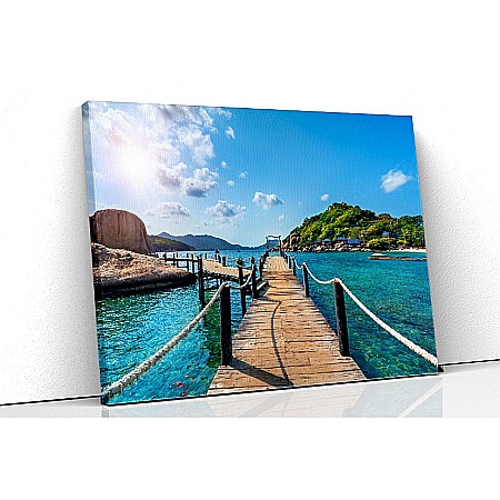 Tablouri canvas peisaje - Tablou canvas ponton resort thailanda