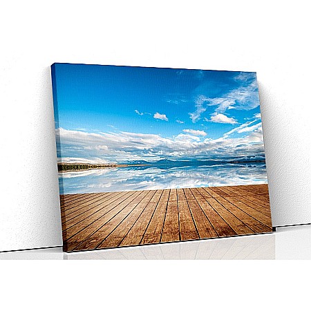 Tablouri canvas peisaje - Tablou canvas ponton vedere orizont
