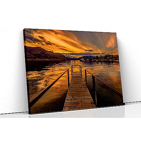 Tablouri canvas peisaje - Tablou canvas pontoon evening