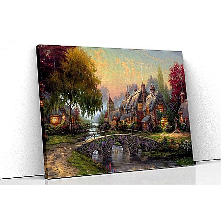 Tablouri canvas picturi - Tablou canvas satul din padure