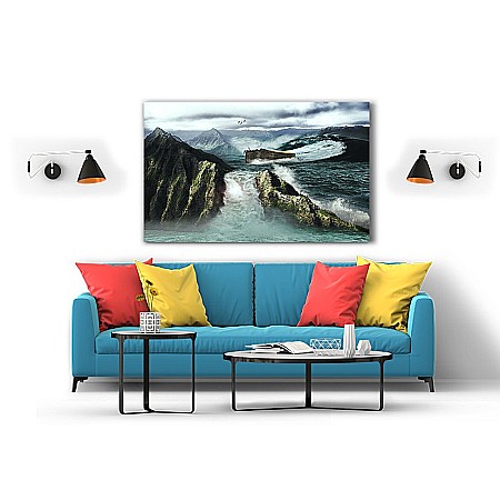 Tablou canvas sea over mountain [1]