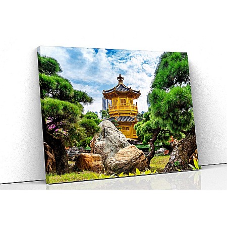 Tablouri canvas asia - Tablou canvas templu hong kong