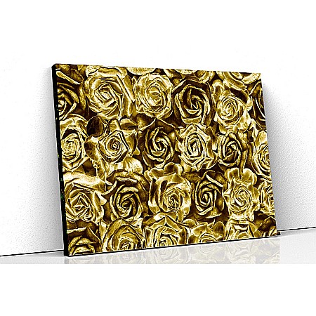 Tablouri canvas florale - Tablou canvas trandafiri gold