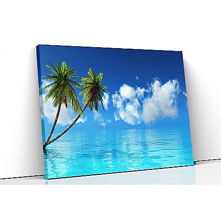 Tablouri canvas peisaje - Tablou canvas vedere coconut tree by the ocean