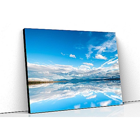 Tablouri canvas peisaje - Tablou canvas vedere orizont lac cer albastru