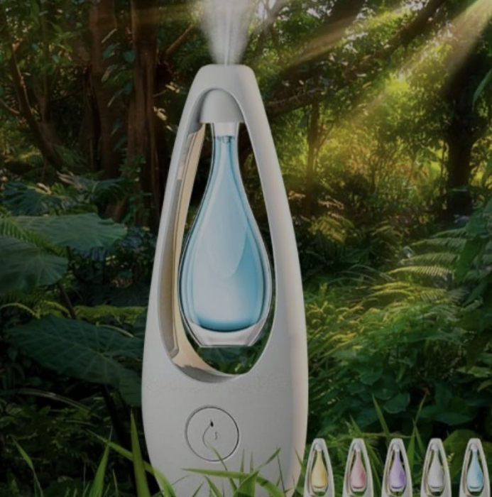 Difuzoare de uleiuri esențiale, Difuzoare îmbunătățite 4 în 1 pentru aromoterapie Umidificator de ulei parfumat Vaporizator, cu temporizator, pentru camera biroului de acasă (C) [1]