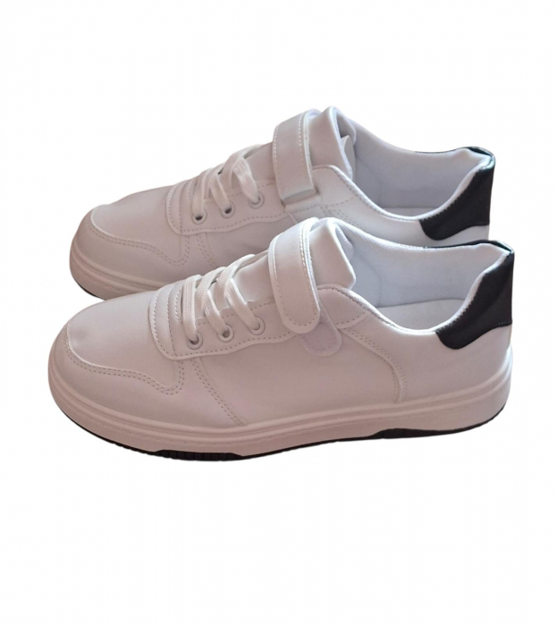 Pantofi sport dama albi cu negru din piele ecologica Klarisa, marimea 40 [1]