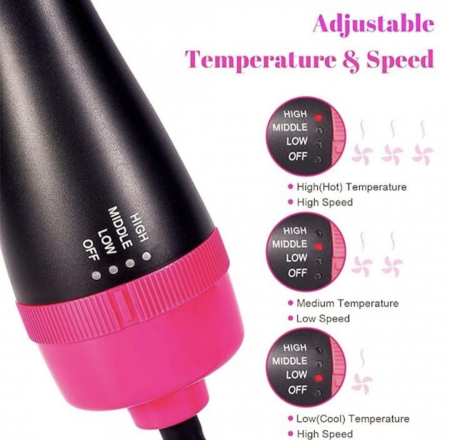 3in1 Perie electrica Fixa cu aer cald , One Step 3 in 1 [2]