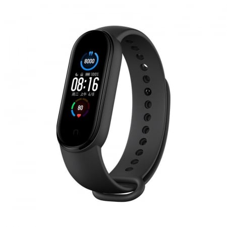 Electrocasnice Mici - Bratara Fitness Unisex  M5, Ecran 1.14″ Inch TFT, Bluetooth 4.0, IP66, Tensiune, Puls, Oximetru, Alerta Sedentarism, Negru