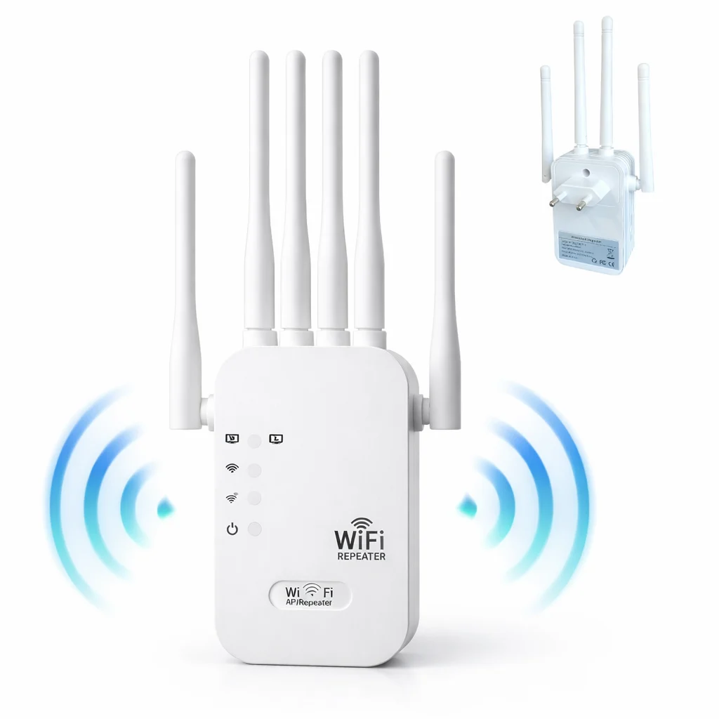 Amplificator de semnal WiFi profesional Bibica Edition cu 4 antene externe reglabile, montat direct în priza de perete [2]