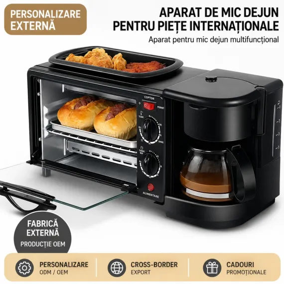 Aparat multifuncțional 3 în 1 pentru mic dejun Bibica Edition cu stație de gătit compactă [4]