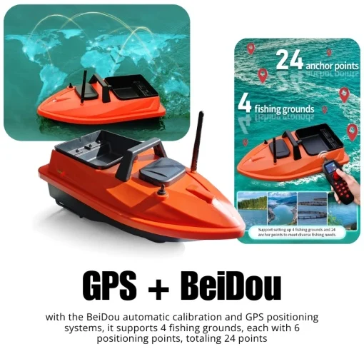 Barcă de plantat și nădit V805 GPS Bibica Edition portocalie cu funcție de autopilot inteligent [14]