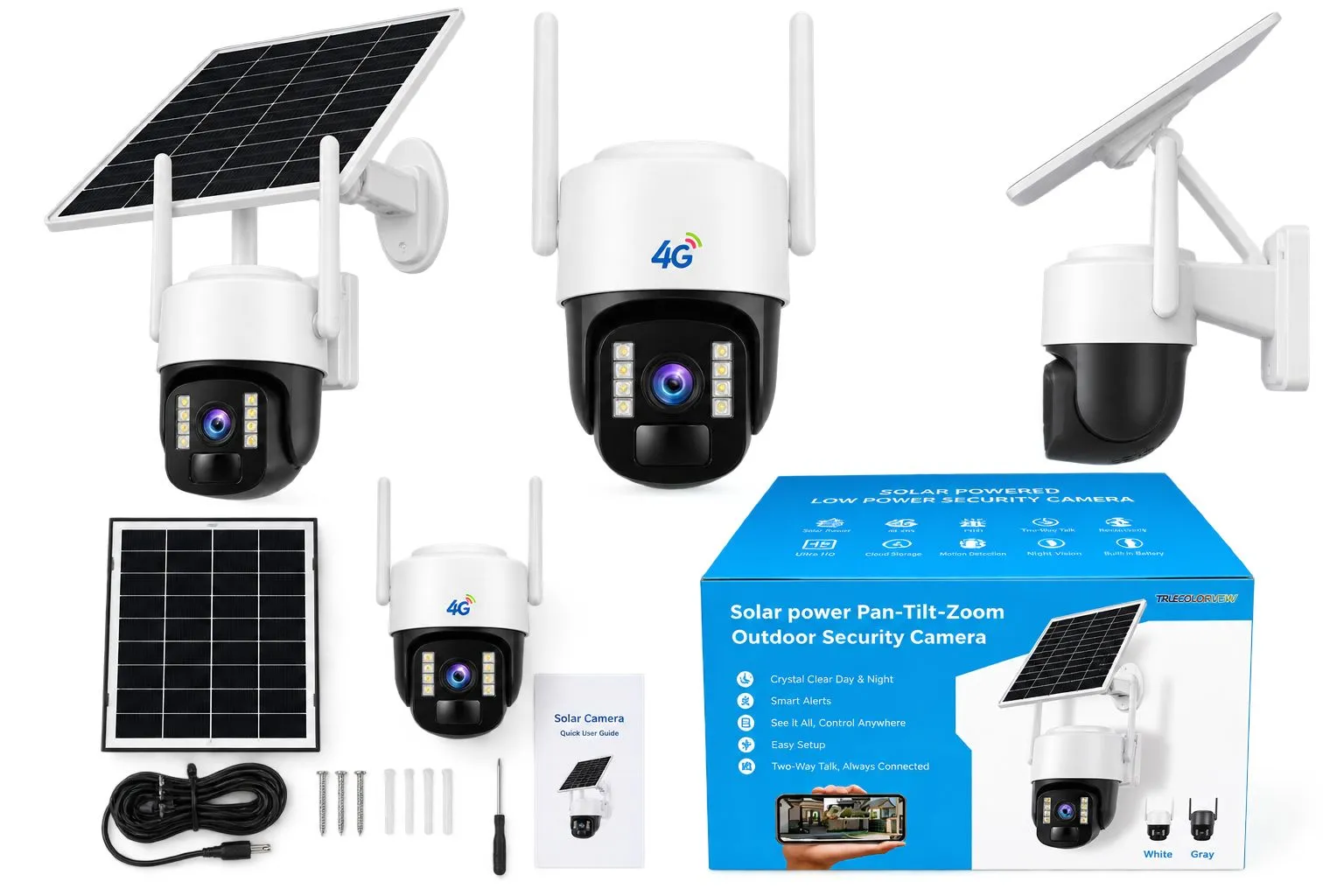 Kit complet cameră de supraveghere inteligentă 4G cu panou solar și acumulator de 12.000 mAh din gama Bibica Edition [2]