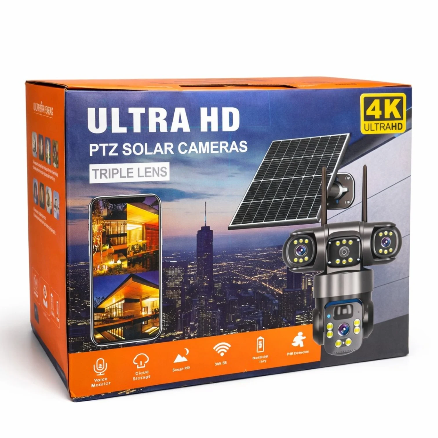 Cameră de supraveghere 4G cu panou solar și 3 lentile Bibica Edition [5]