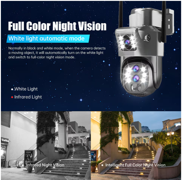 Camera Supraveghere 4G Solara 12MP, Zoom 10X, Dual Screen, Aplicatie V380 Pro, Detectie Faciala si Auto Tracking, Night Vision Color, IP66 [5]