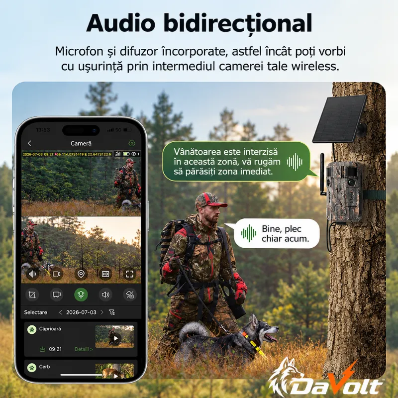 Cameră vânătoare 4G Hunting Pro Max dotată cu microfon și difuzor încorporat [7]