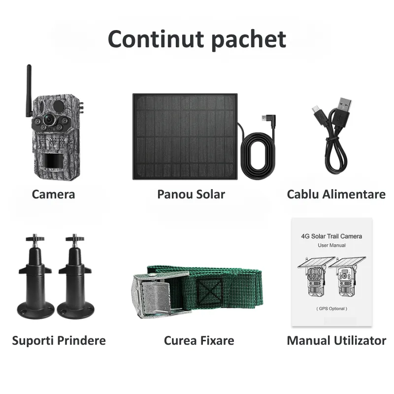 Cameră de supraveghere vânătoare 4G Hunting Pro Tri-Sensor cu panou solar de 5W inclus, din gama Bibica [3]