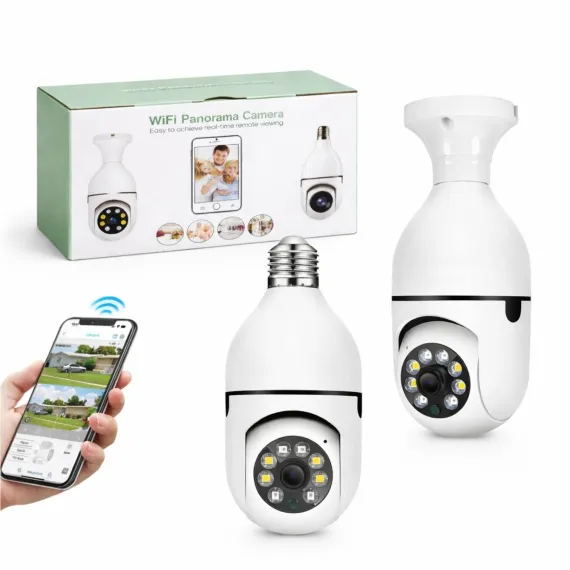 Cameră supraveghere Wi-Fi panoramică tip bec E27 [2]